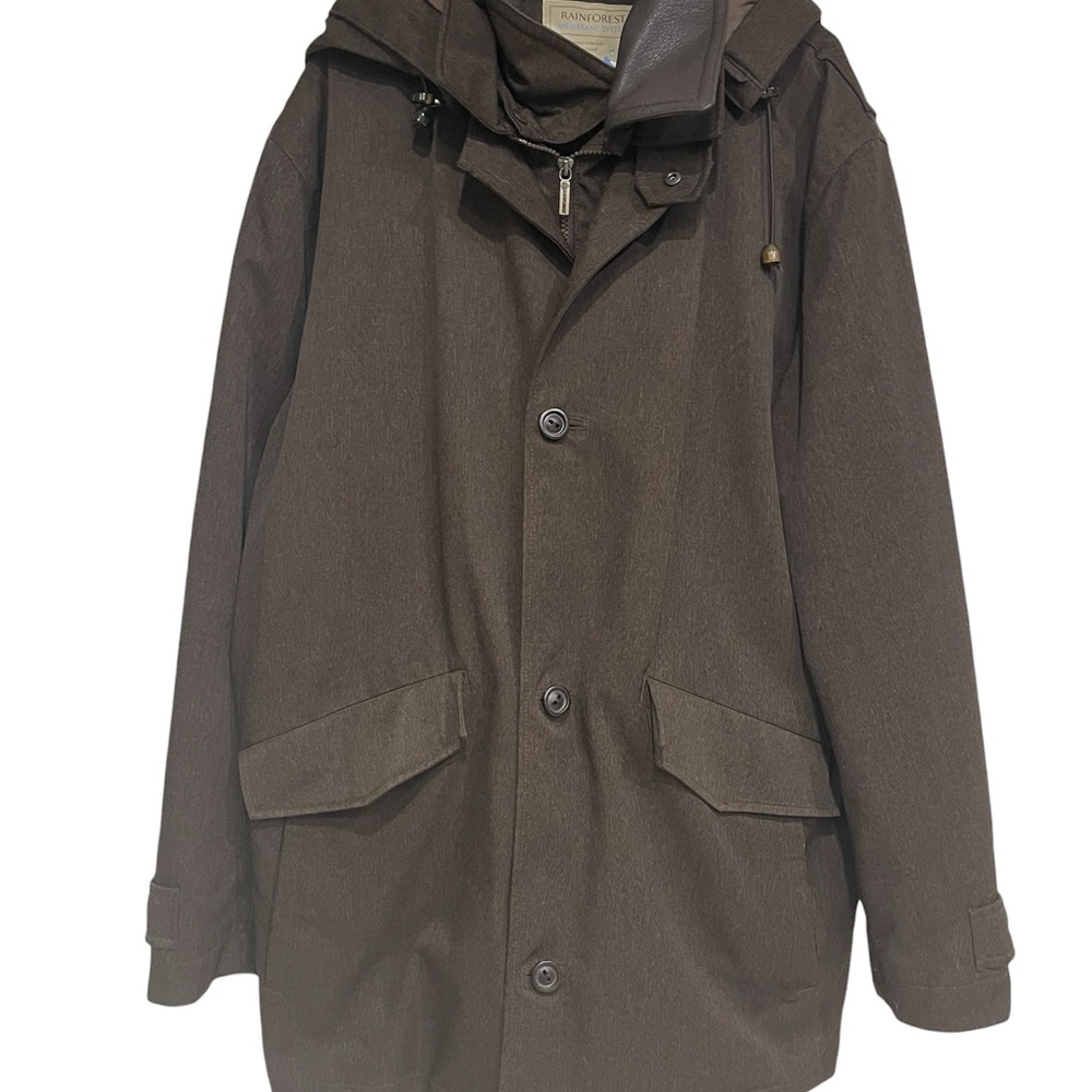 Rainforest Membrane System Winter Jacket Removable Hood and Liner Size L Mens